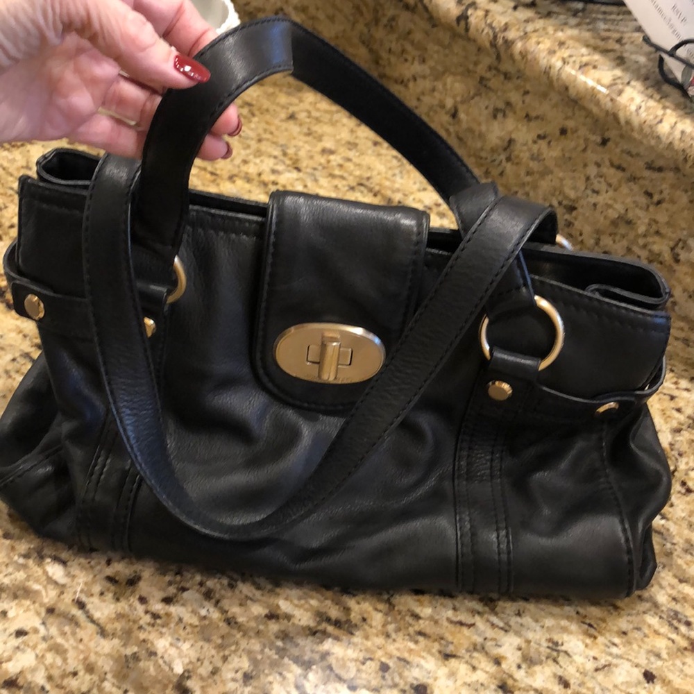 Michael Kors Black 8 Compartment Leather Handbag